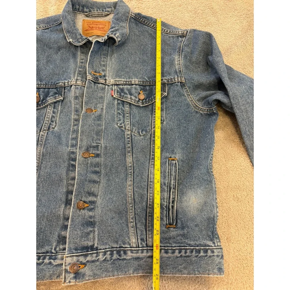 Vintage 90s Levi's 70507 Type III Trucker Jacket USA Made Large Denim Blue Faded - Picture 7 of 16